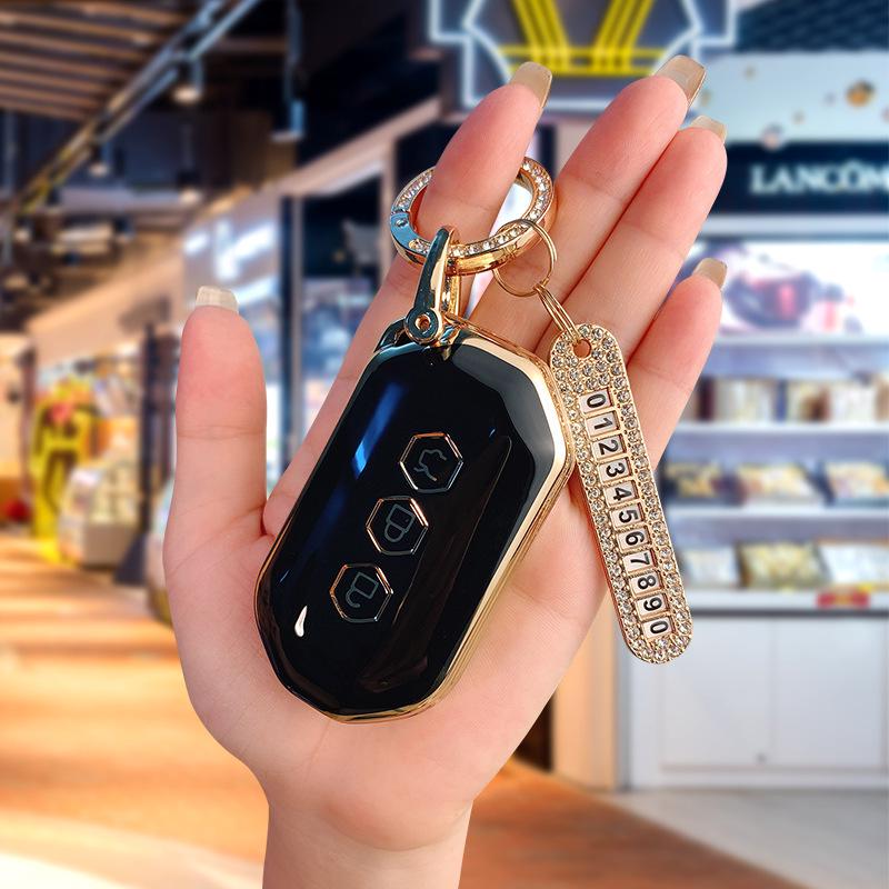 Wuling 2020 Smart Car Key Cover - Premium Capgemini Key Shell with High-Grade Buckle for Men & Women