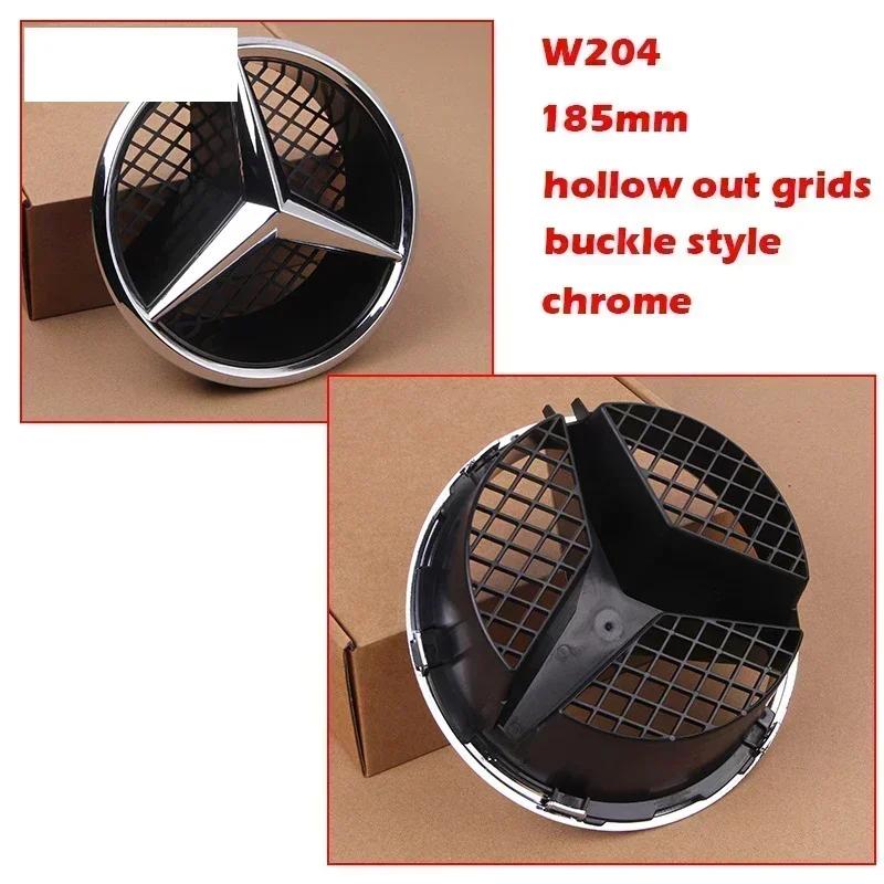 2025 New For Mercedes Benz Hollow Out Grids ABS Front Grille Car Emblem 3D Star Badge for Mercedes Benz W204 W205 W213 X253 W166