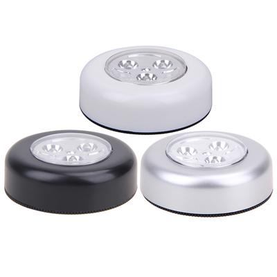 3 LED Battery Powered Stick Tap Touch Lamp Light Wall Kitchen Closet Lighti