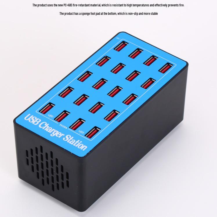 12-Port High-Power Multi-Functional Smart USB Charger for Phones