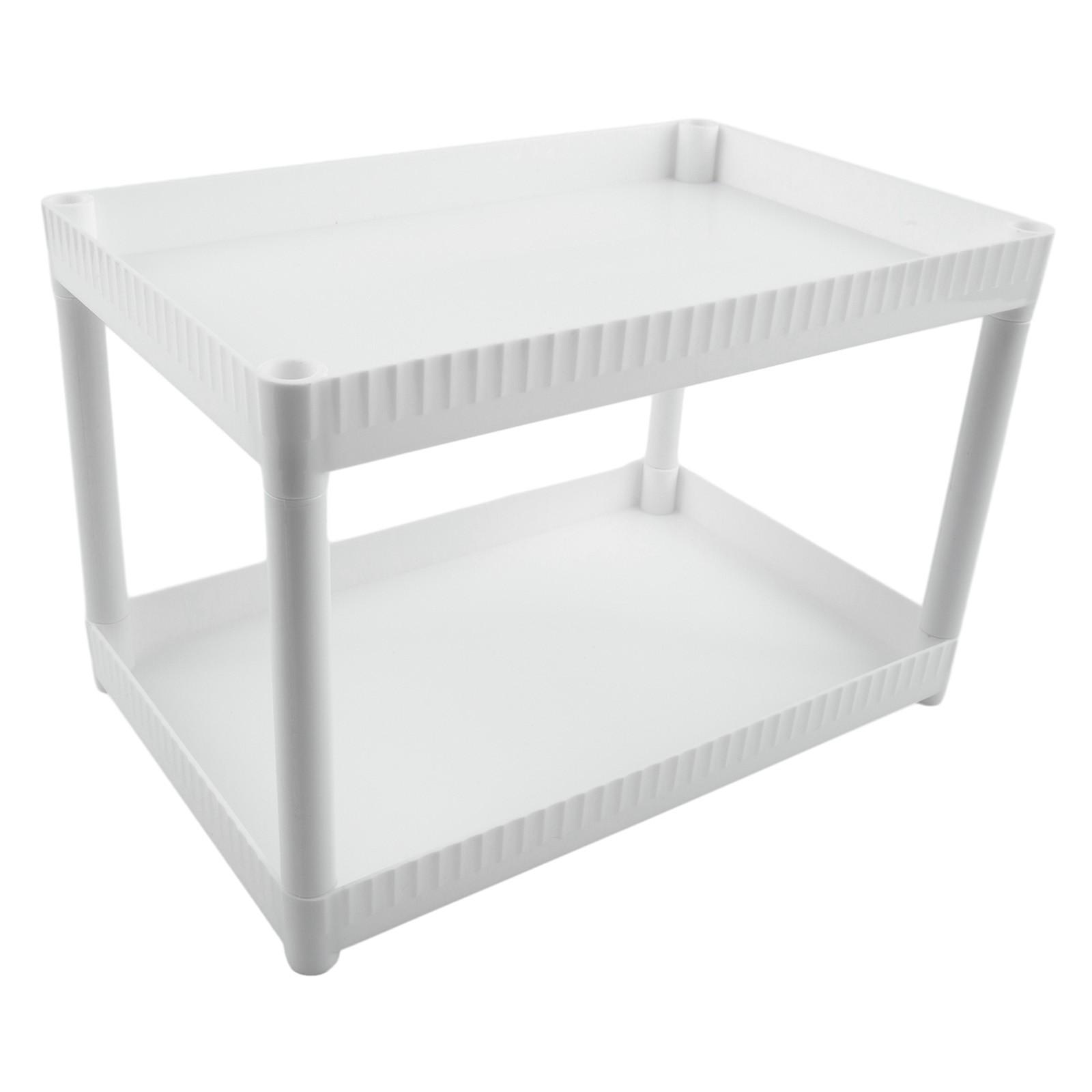 

Двухъярусные полки для хранения, органайзер для ванной комнаты, органайзер для столешницы