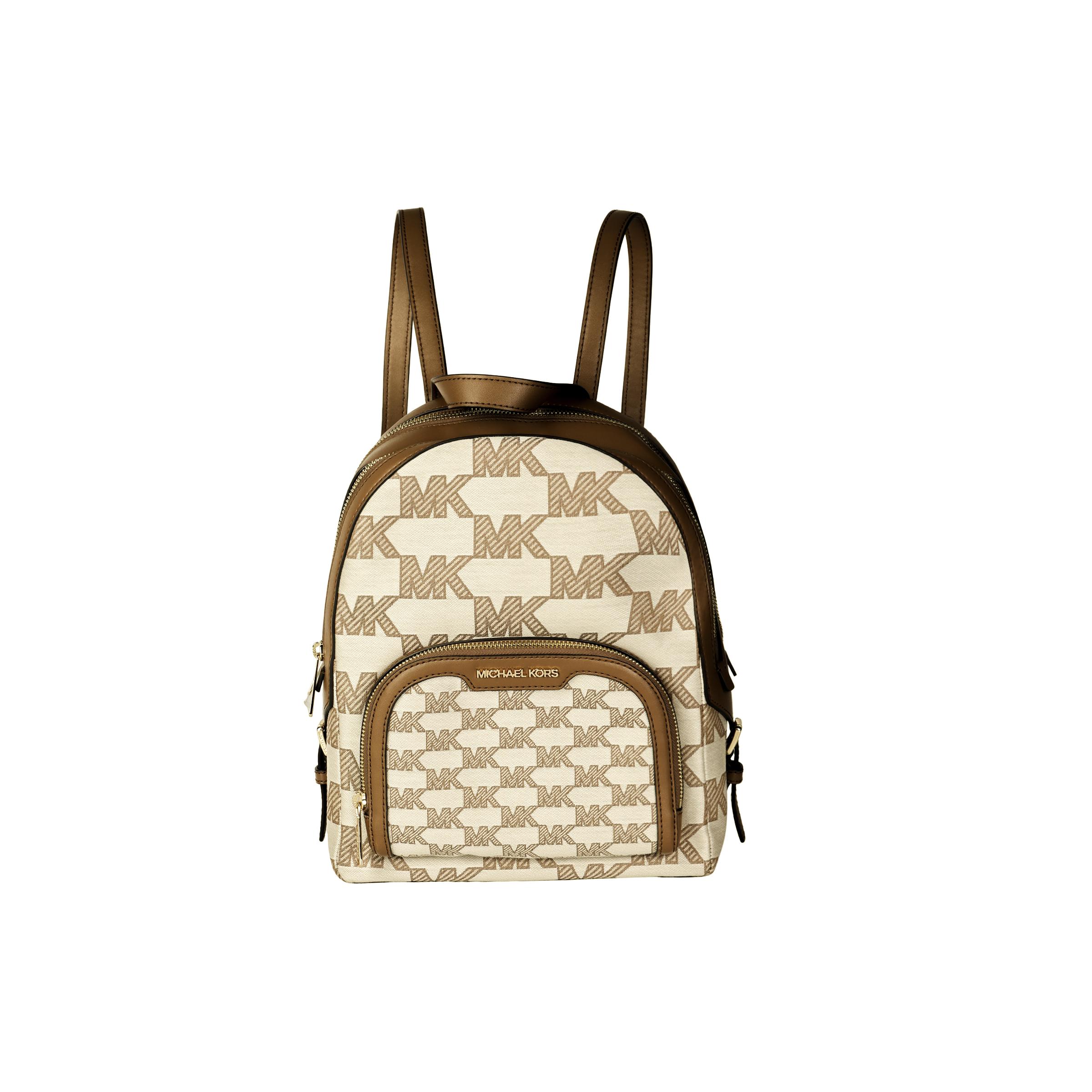 

Michael Kors Jaycee Classic Letter Print Faux Leather Backpack Medium Women Backpack Brown 35S3G8TB2J-230 Basic Set (Bag+Dust Bag)