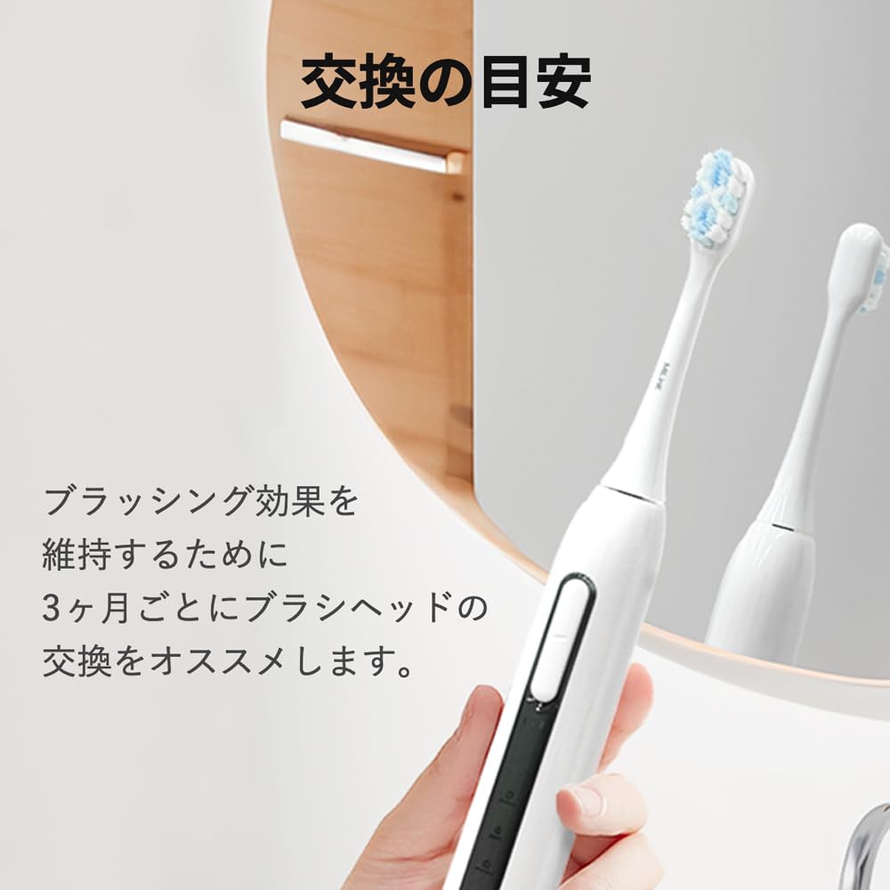 MiLink TB02 Electric Toothbrush Set of 12 Dedicated Replacement Brush Replacement Brush Dupont Brush Soft with Cap Children Adults Whitening Genuine