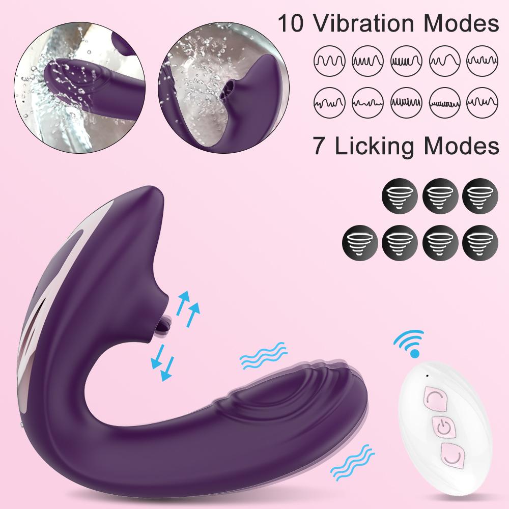 Clitoral Licking Vibrator for Woman Remote Control Clit Stimulator G-Spot Vagina Vibrator Sex Toy Female Masturbator for Women