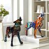 Modern Geometric Wolf Resin Figurine Decor Living Room Office Desk Home Decoration Gift