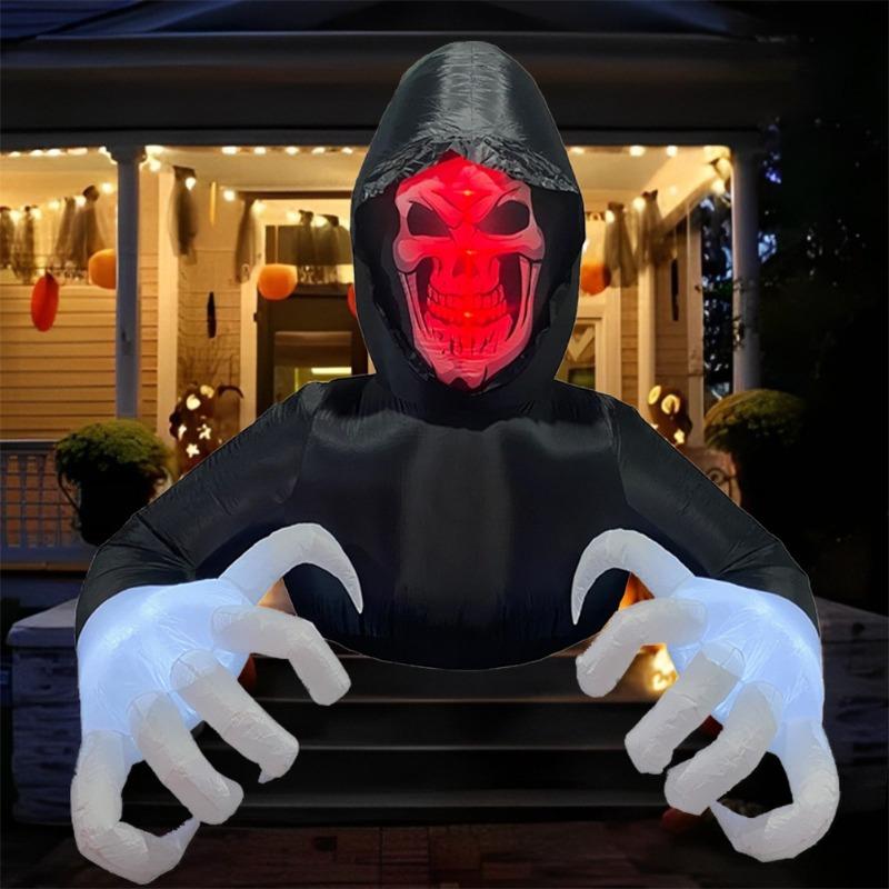 Inflatable Toy Giant Hands Ghost Halloween Inflatable Model Luminous Inflatable Model Halloween Atmosphere Decoration Model