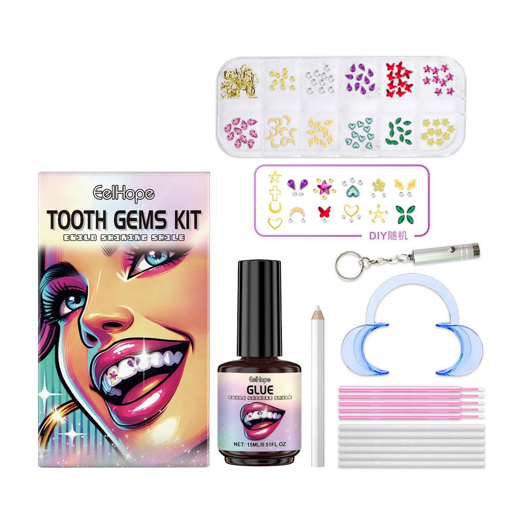 

Eelhope Diy Trendy Teeth Kit Exquisite Tooth Decoration Collection For Radiant Smiles