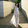Dopamine Waist Skirt, Island Wear, Waist Long Skirt, Fishtail Skirt, Seaside Vacation Beautiful Color Suspender Dress