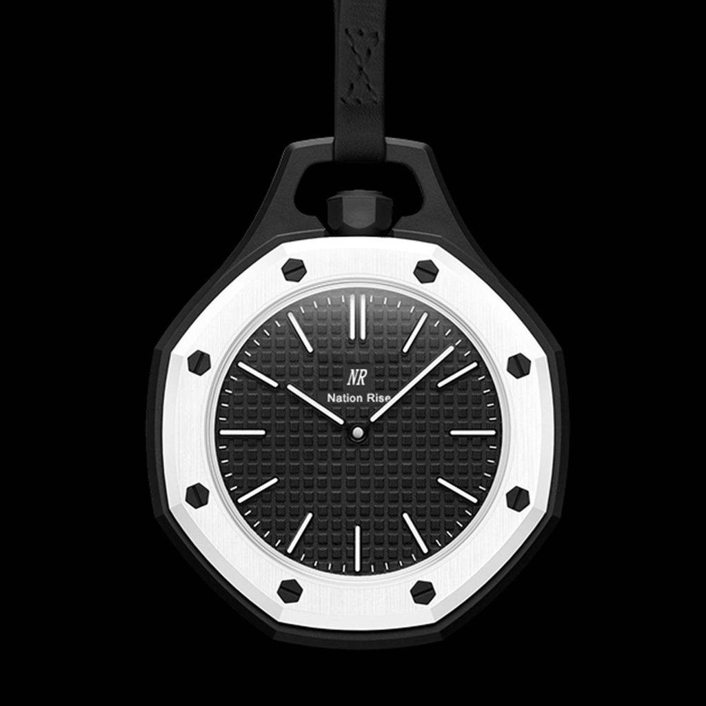 Moderne Taschenuhr Analoges Uhrwerk ABS-Gehäuse Gummiarmband Unisex 3D-gedrucktes Zifferblatt Leuchtend Polygonale Form 10m Wasserdicht
