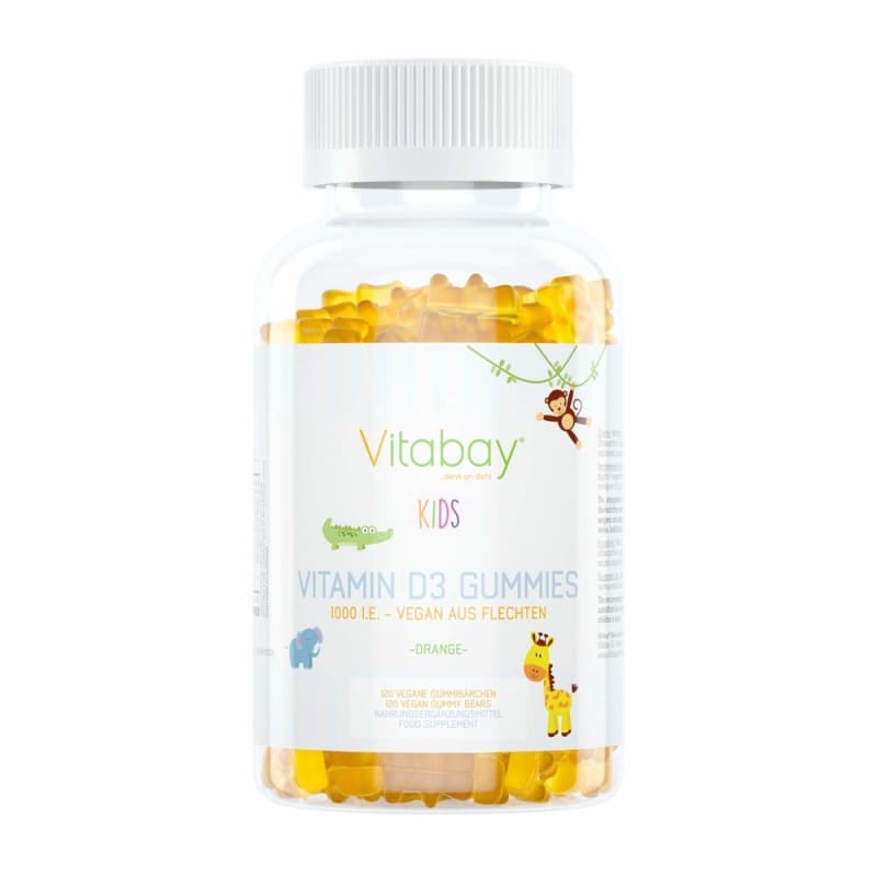 

Vitabay Kids Vitamin D3 Gummies 1000 IU Orange Flavored, 120
