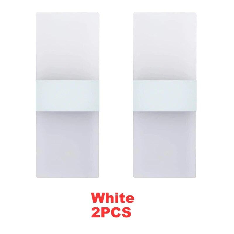 2 PCS Nordic Rechargeable Wall Lamp Touch Switch 3 Types of Brightness Acrylic Night Lights 3600mah Battery For Bedroom Bedside