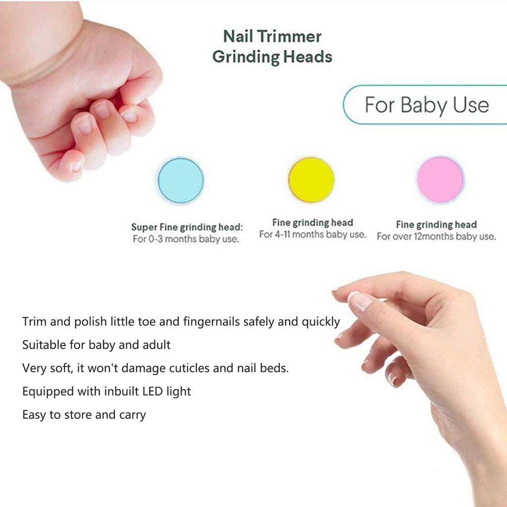 Baby Nail Trimmer 6 In 1 High   Quick Trimming LED Light Fine Grinding Baby Nail Clippers for Baby Adult