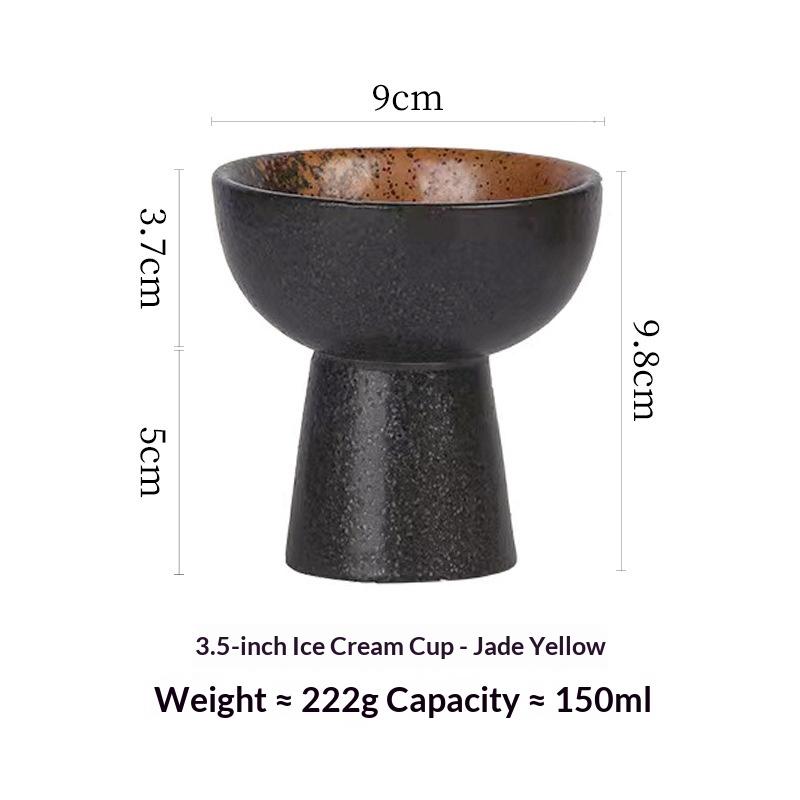 High Feet Ceramic Bowl Dessert Bowl Ice Cream Cup Dinner Plate Serving Plates Fruit Plate Salad Bowls Soup Bowl Snack Tray Dish