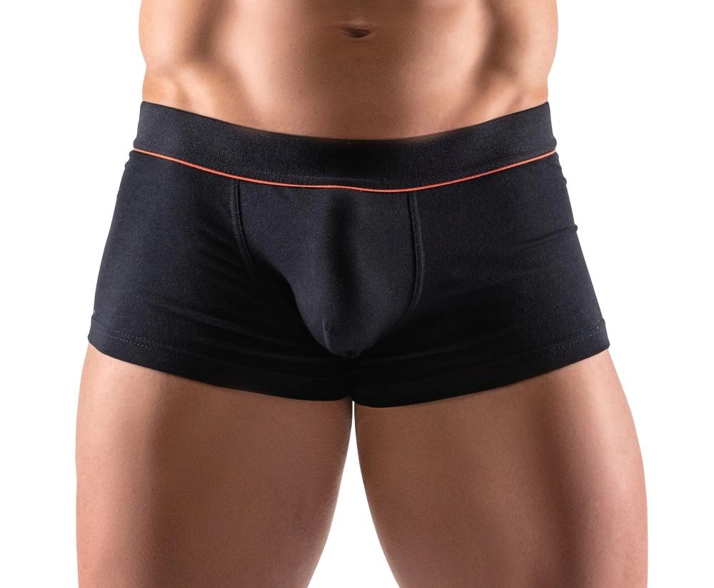 Svenjoyment - Black Men's Boxer Shorts With Red Thin Waistband 2XL