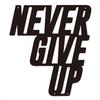 1 Stück „Never Give Up“-Metallschild, inspirierende Wanddekoration aus Metall, stilvolle Wandkunst und Aufhänger, ideal als Dekoration für Kinderzimmer und Schlafzimmer