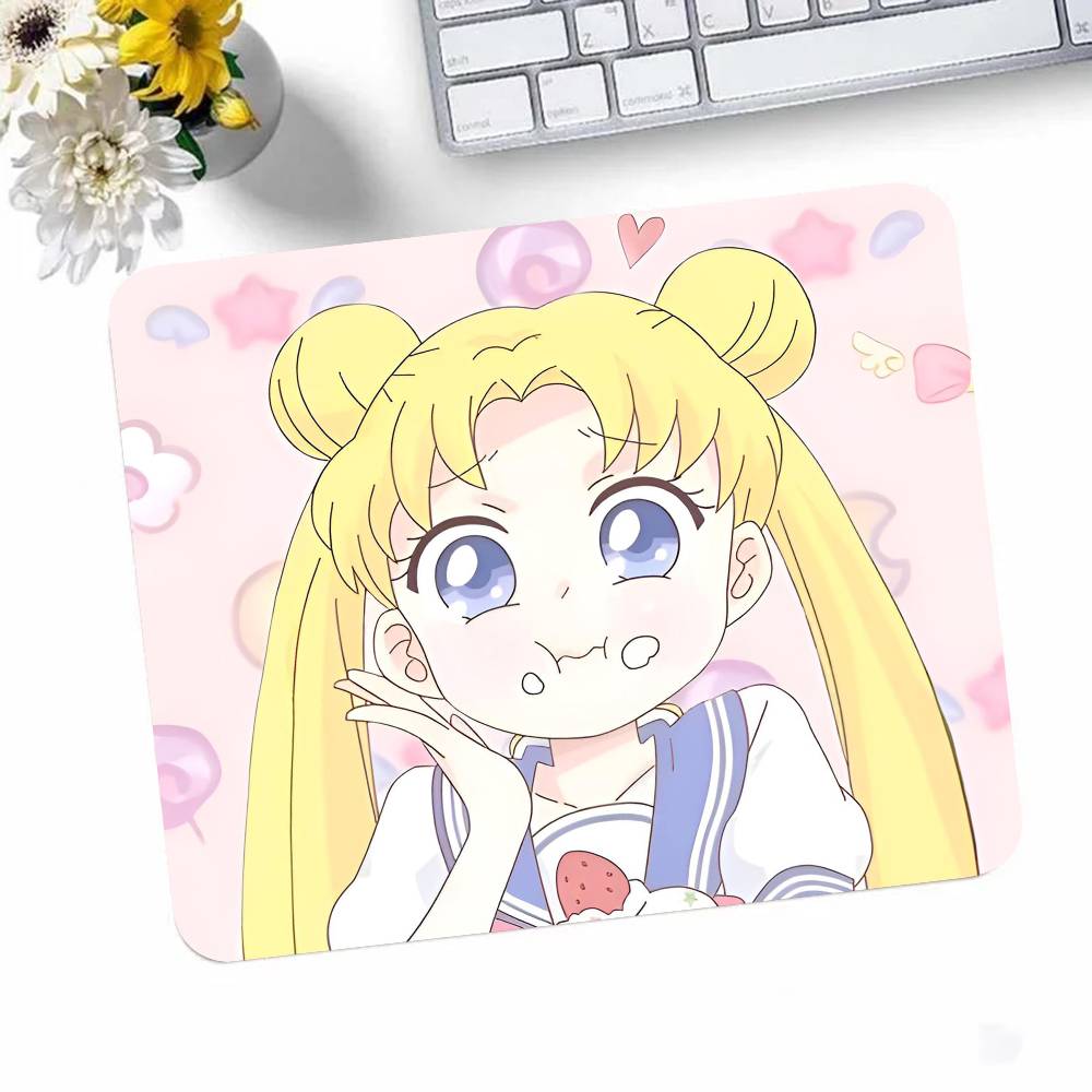 Anime Mousepad Small LockEdge Mouse Pad For Gamers Computer Desk Pad Rectangular S-Sailors Moons Anti-slip Rubber