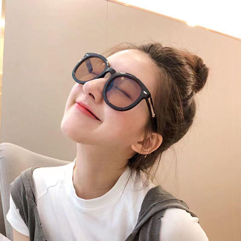 Damen Große Runde Schwarze Fassungsfarbe Wechselnde Korrektionsbrille - Blaulichtblockierend & Myopiekorrektur