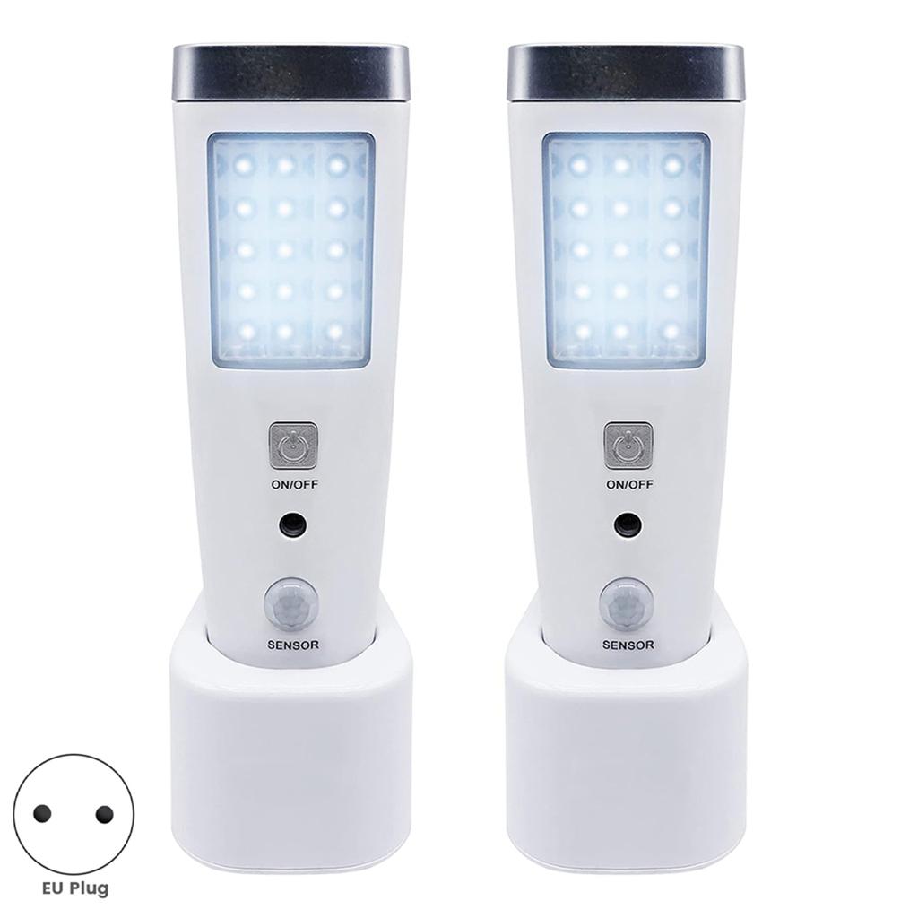 4 in 1 Motion Sensor Wall Light, Power Off LED Night Light Flashlight, Rechargeable Emergency Flashlight EU Plug