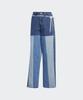 ADIDAS (X-Xenia) Patchwork Straight Leg Jeans - Blue Jeans / Iw5663