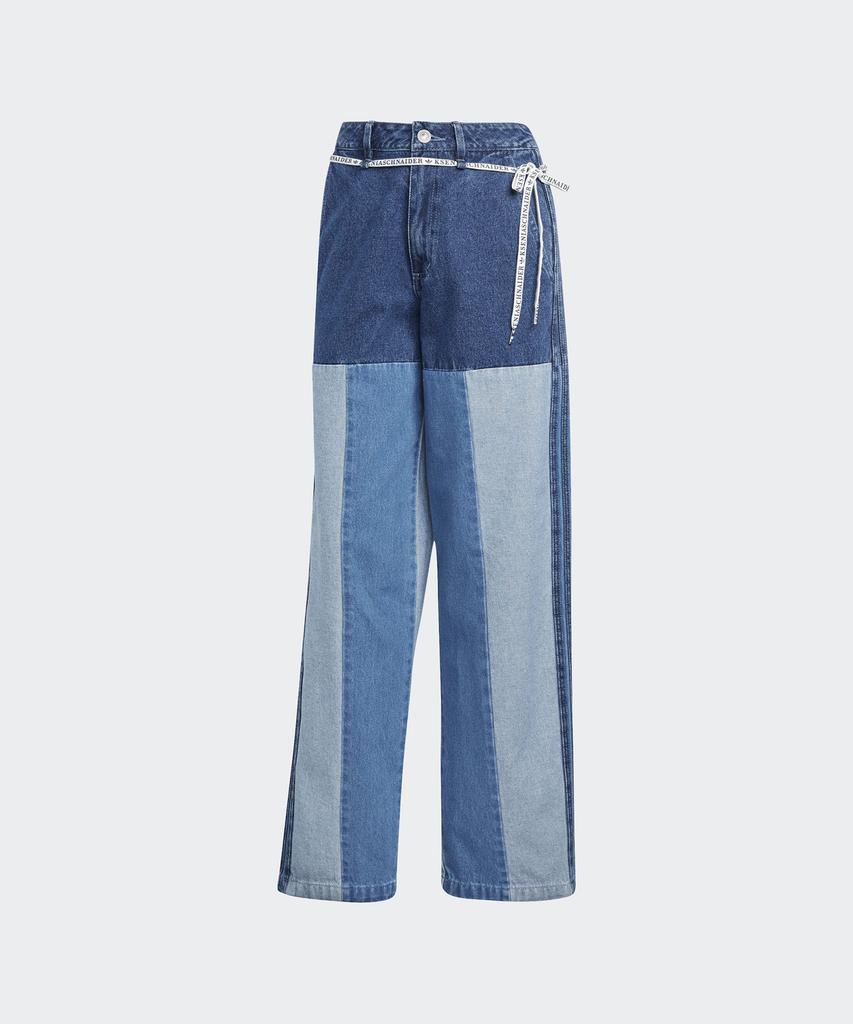 ADIDAS (X-Xenia) Patchwork Straight Leg Jeans - Blue Jeans / Iw5663