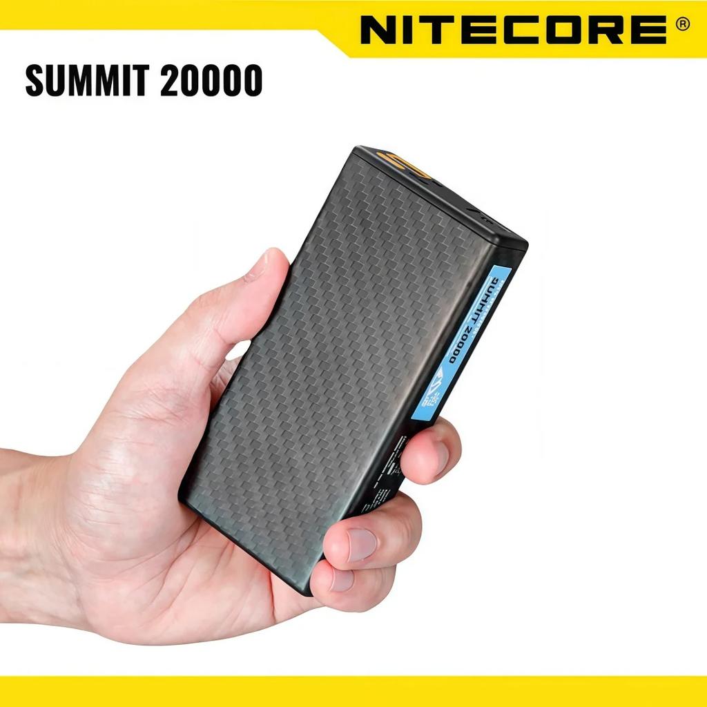 Nitecore SUMMIT 20000mah Power Bank Mobile Low temperature Carbon Fiber Charger Fast Charging Portable Charger Clambing