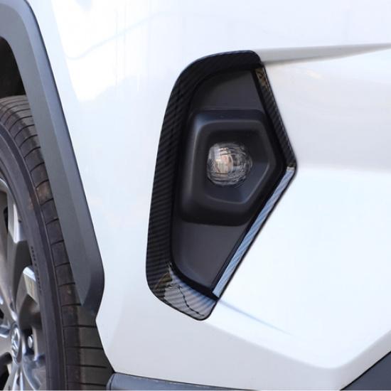 Carbon Fiber Front Fog Light Lamp Trim for Toyota RAV4 -2025