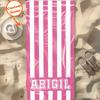 Personalized Striped Beach Towel Custom Name/Logo Microfiber Towel Thin Quick Dry Absorbent For Beach Swimming Yoga Bath Sports