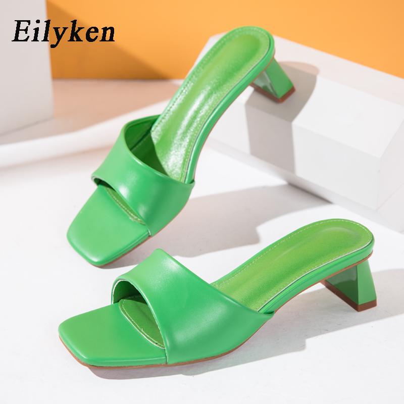 Fashion Eilyken Summer Brand Slippers Women Outdoor Beach Flip Flop Open Toe Flat Casual Low Heel Leisure Sandal Female Slides