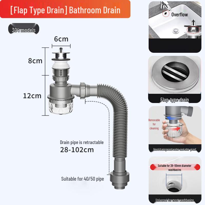 SIOYIE Stainless Steel Pop-up Drain Stopper