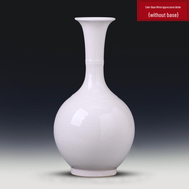 Jingdezhen White Ceramic Vase - Modern Minimalist Flower Arrangement Home Decor
