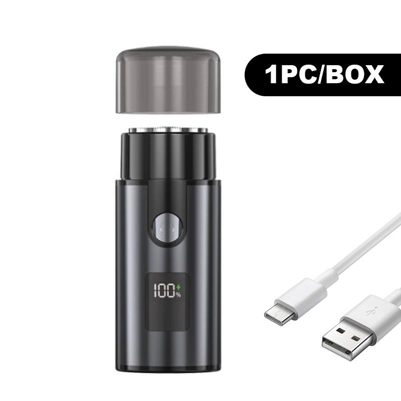 

Мини-электробритва небольшого размера, подходит для путешествий и командировок.. Носите его с собой и чистите бороду в любое время. серый