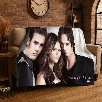 The Vampire Diaries Damon Salvatore Flanell Takaró Puha Meleg Dobótakaró Hálószobába Nappaliba Ágyhoz Utazáshoz Kempingezéshez Piknikhez