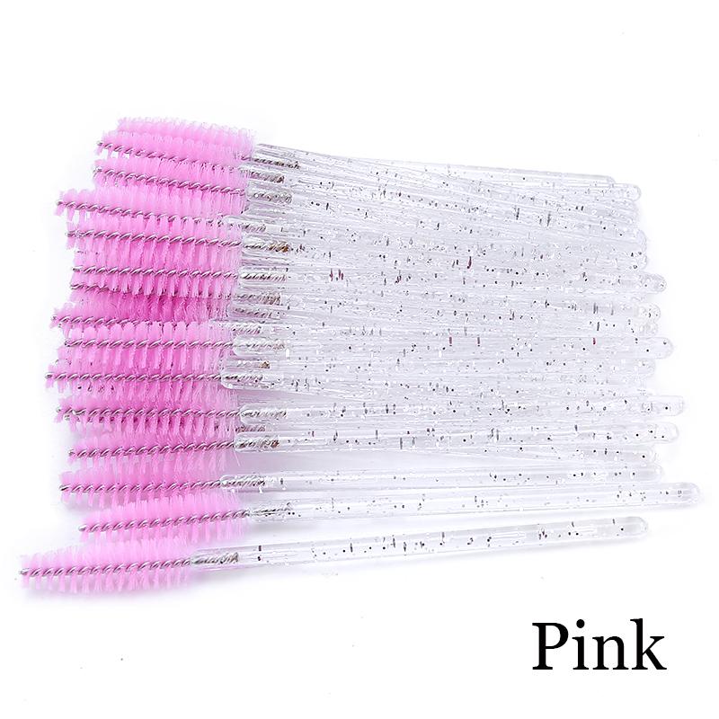 50Pcs Eyelash Extension Disposable Eyebrow Brush Mascara Wand Applicator Spoolers Eye Lashes Cosmetic Brushes Set Makeup Tools