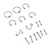 Nose Studs Set Stainless Steel Exquisite Different Shapes Safe Smoothing Polished Surfaces Nose Studs for Women