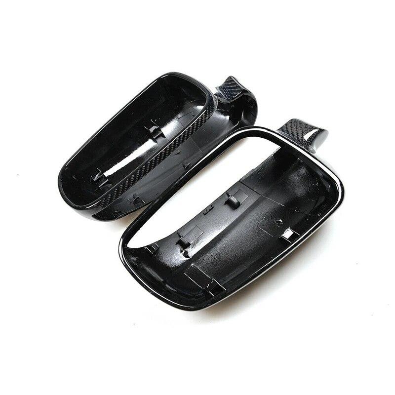 Carbon Fiber Pattern ABS Side Rear View Mirror Cover Replacement for Bora Golf 4 IV MK4 1998-2009