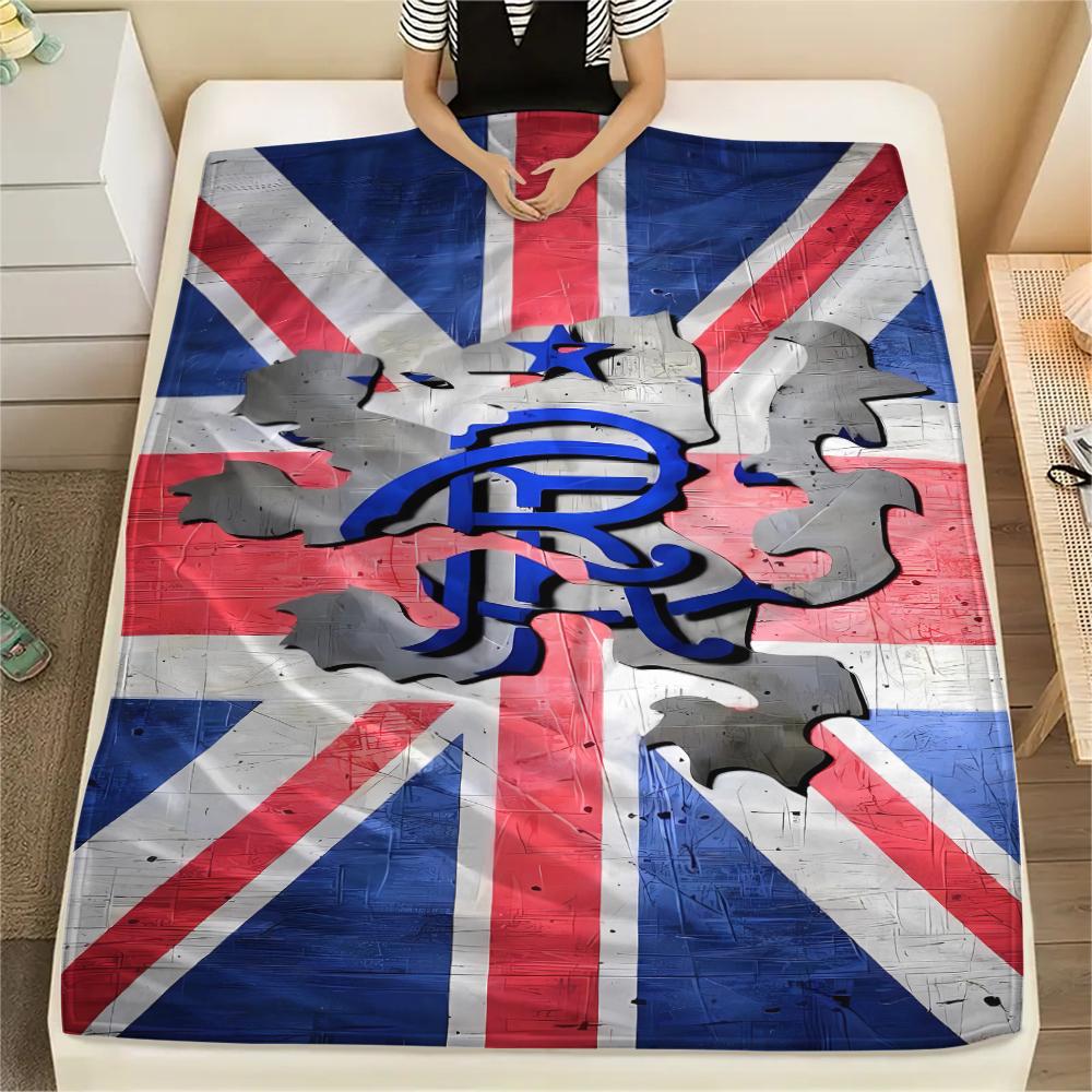 1PC Rangers Badge Print Flannel Blanket, High Quality All Seasons, Home Decor, Warmth and Comfort, Perfect for Christmas Gifts