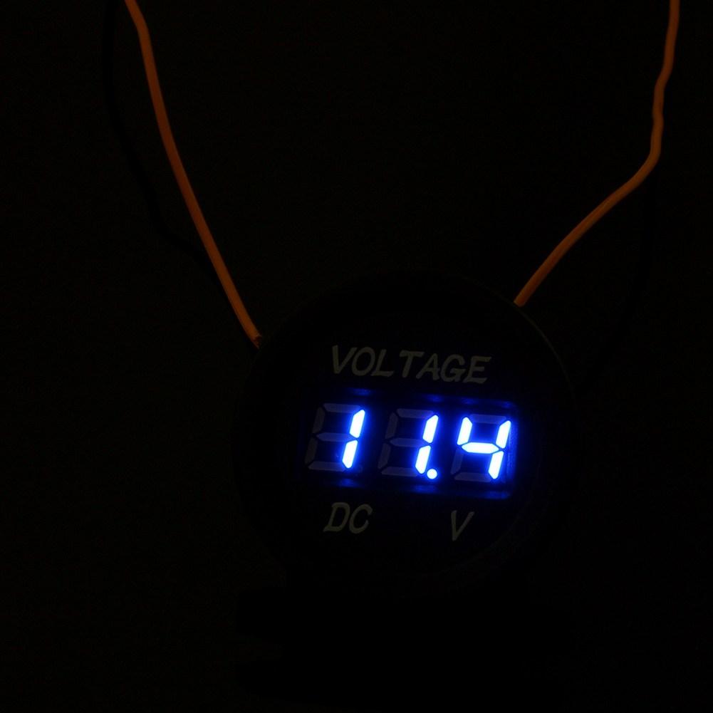 Waterproof Voltmeter Meter with LED Digital Display, 100 Brand New and High Quality,   for Most Vehicles 12V-24V, Compact and Ht Resistant,