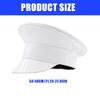 Shimmering Marine Hat Adult PU Leather Flat Top Caps for Bachelorette Party