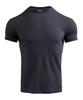 LEADEN Plain Muscle Fit Short Sleeve T-Shirt [Charcoal]