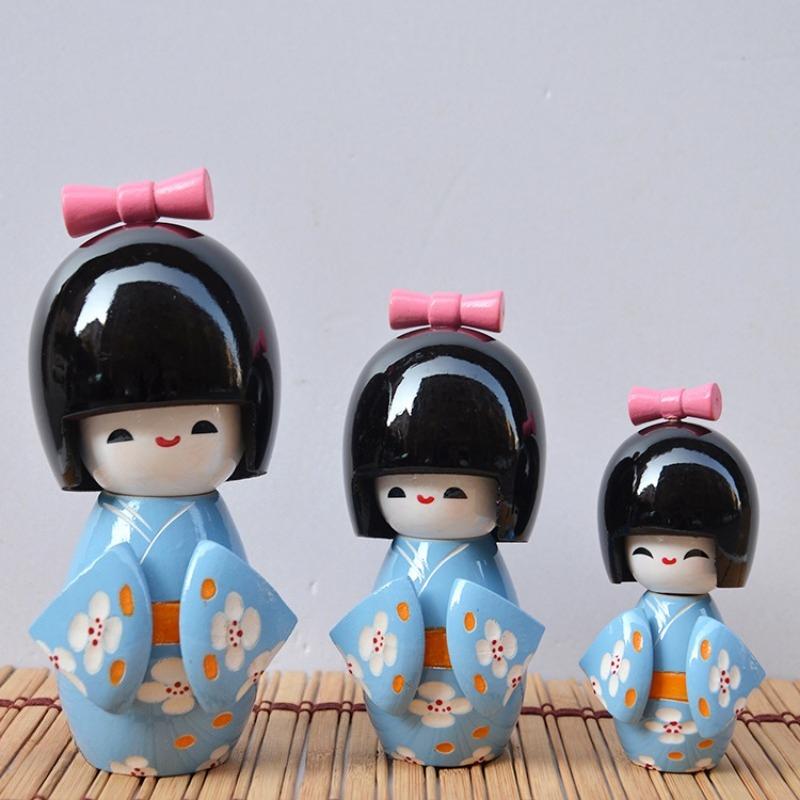 Japanese Kimono Doll Puppet Japanese Style Small Colorful Doll Model Small Ornament Little Colorful Kids Children's Toys Gifts