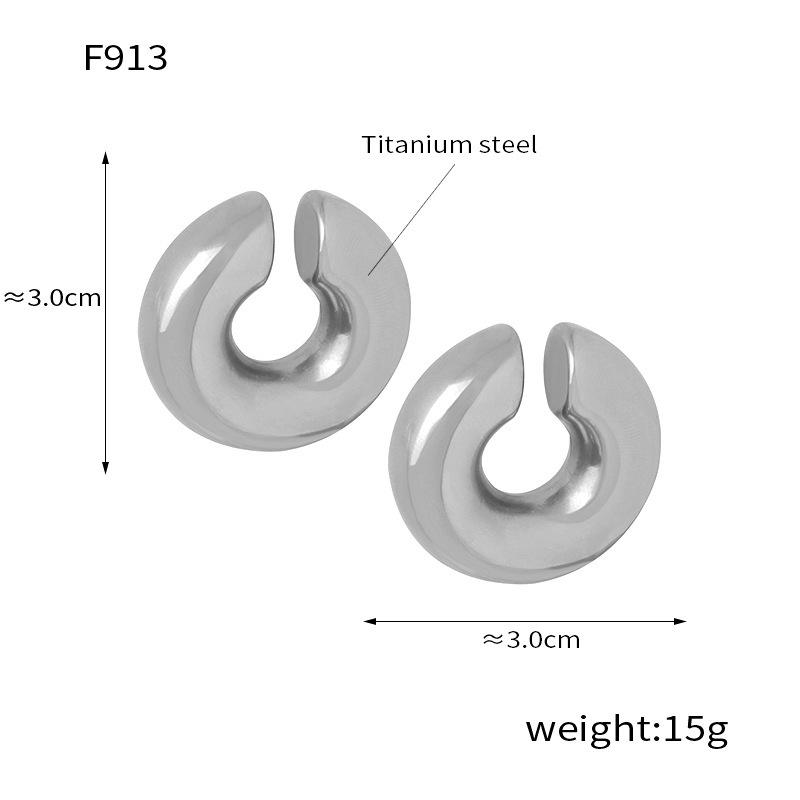 

Модные и популярные ретро-серьги из титановой стали с покрытием из 18-каратного золота, цветная глазурь, клипсы для ушей, французский свет, роскошный дизайн, серия сережек