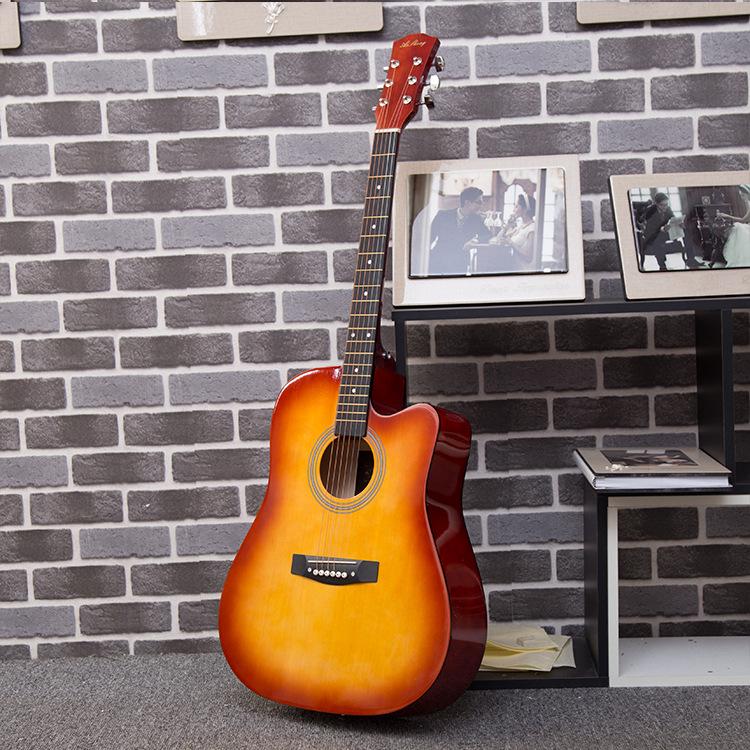 Bright Matte 41-Inch Folk Guitar - Perfect for Beginners