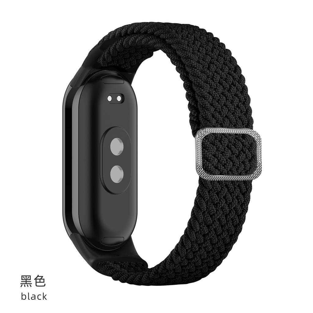 Strap for Xiaomi Mi Band 10 9 8 Elastic Braided Solo Loop Adjustable Buckle Replacement correa bracelet for Miband 4 3 5 6 7