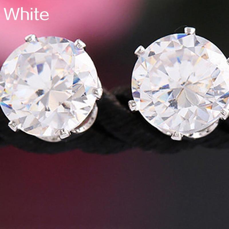 Unisex Moda Zarif Köpüklü Yuvarlak Kulak Çıtçıt Küpe Takı