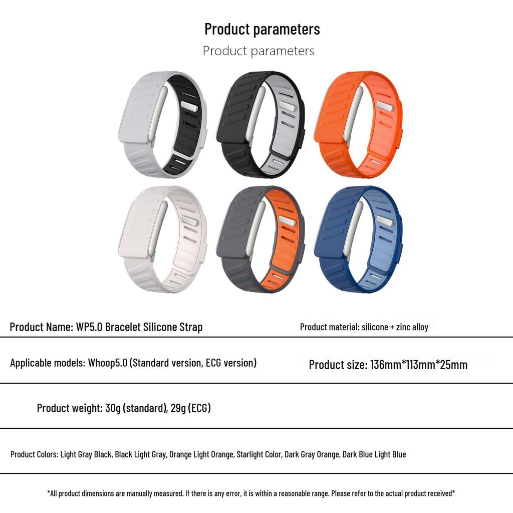 Whoop 5.0 Silicone Sports Smartwatch Strap with ECG Functionality