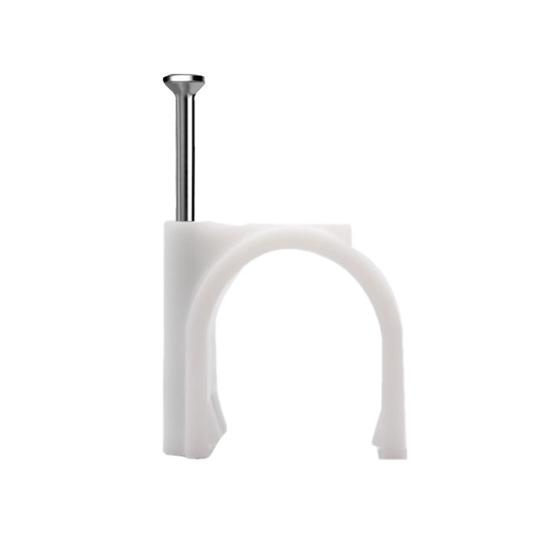 100Pcs Fixed Clips Round Nail Clips Easy Installation High-Strength Metal Steel Nails U-Shaped