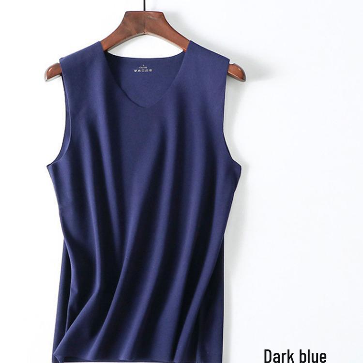 Double-Sided Soft Seamless Men's Warm Vest - Thick Brushed Base Shirt for Autumn and Winter
