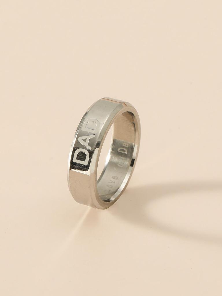 Elegant European and American Fashion Jewelry Stainless Steel DAD Ring.