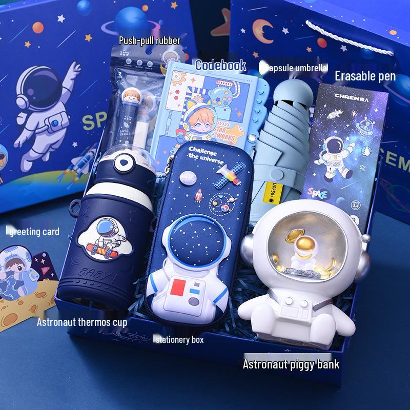 Children's Day Astronaut Stationery Gift Box for 10-Year-Old Boys - Surprise Birthday & Back-to-School Gift