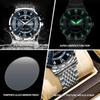 BINBOND Precise Luxury Quartz Wristwatches For Men Luminous Waterproof Week Display Men's Watch Stainless Steel Reloj Free Ship